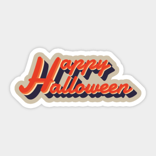 vintage look happy halloween typography Sticker